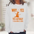thumbnail image 1 of Craaazy Halloween Shirts For Women Fake Two Piece Casual Crew Neck Long Sleeve pullover Halloween Print Tops Gifts, 1 of 6