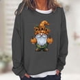 thumbnail image 1 of Craaazy Halloween Shirts For Women Fake Two Piece Casual Crew Neck Long Sleeve pullover Halloween Print Tops Gifts, 1 of 6
