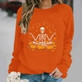thumbnail image 1 of Craaazy Halloween Sweatshirt Long Sleeved Crewneck Shirts Halloween Spooky Season Ghost Print Tops Halloween Pullover Gifts For Women, 1 of 6