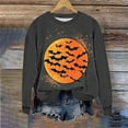 thumbnail image 1 of Craaazy Halloween Sweatshirt for Women Crewneck Pullover Tops Long Sleeve Cute Ghost Graphic T-Shirt Halloween Pumpkin Shirts Gifts For Women, 1 of 6