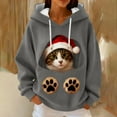 thumbnail image 1 of Craaazy Hooded Sweatshirts for Women Christmas Print Long Sleeve Tops Gifts, 1 of 5