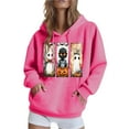 thumbnail image 1 of Craaazy Hoodies For Women Long Sleeve Hooded Sweatshirt Halloween Running Hooded Drawstring Tops With Pockets Gifts For Women, 1 of 5