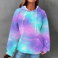 thumbnail image 1 of Craaazy Hoodies For Women Waffle Hooded Sweater Long Sleeve Casual Drawstring Tie-dye Pullover Pocket Tops Womens Tops, 1 of 5