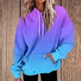 thumbnail image 1 of Craaazy Hoodies for Women Tie Gifts Dye Long Sleeve Casual Colorful Pullover Hoodie Fall Sweater Oversized Drawstring Hooded Swea tshirt With Pocket, 1 of 5
