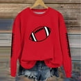 thumbnail image 1 of Craaazy Long Sleeve Shirts For Women Casual Solid Color Crewneck Sweatshirts Rugby Printed Shirt Pullover Sweatshirts Gifts For Women, 1 of 4