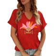 thumbnail image 1 of Craaazy Mardi Gras Shirts for Women Short Sleeve Casual Carnival Printed V-neck T-shirts Gifts, 1 of 6