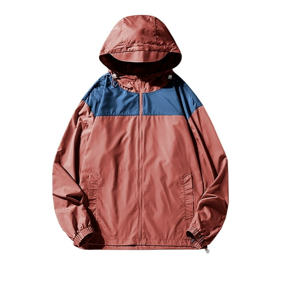 Craaazy Rain Coats for Women and Men Windproof Jacket Outdoor Windbreaker Coat Top Gifts for Women