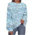 thumbnail image 1 of Craaazy Shirts For Women Crewneck Sweatshirts Striped Printed Comfy Pullover Long Sleeve Fashion Printed Tops Gifts For Women, 1 of 5
