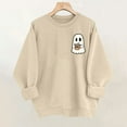 thumbnail image 1 of Craaazy Shirts For Women Cute Ghost Graphic Print Pullover Crewneck Casual Sweatshirt Gifts, 1 of 7