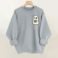 thumbnail image 1 of Craaazy Shirts For Women Cute Ghost Graphic Print Pullover Crewneck Casual Sweatshirt Gifts, 1 of 7