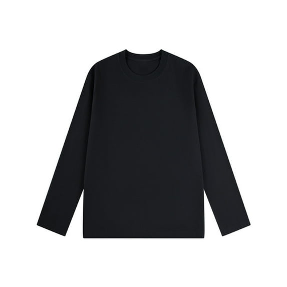 Craaazy Solid Color Pullover For Gifts Women Long Sleeve Crew Neck Basic Shirts Casual Oversized Fall Winter Fashion Tops