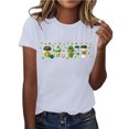 thumbnail image 1 of Craaazy St. Patrick's Day Printed Athletic Shirts for Women Short Sleeve Round Neck T-shirts Gifts, 1 of 2