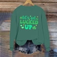 thumbnail image 1 of Craaazy St Patricks Day Shirts for Women Crewneck Long Sleeve Fashion St Patricks Print Tops Gifts, 1 of 6