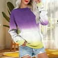 thumbnail image 1 of Craaazy Sweatshirt For Women Crew Neck Long Sleeve Tops Gradient Color Shirts Trendy Tops with Pockets Gifts For Women, 1 of 6