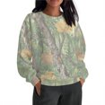 thumbnail image 1 of Craaazy Sweatshirt For Women Maple Leaf Print Sweatshirts Crewneck Long Sleeve Shirt Oversized Pullover Fall Casual Long Sleeve Tops Womens Tops, 1 of 9