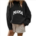 thumbnail image 1 of Craaazy Sweatshirt for Women Oversized Crewneck Long Sleeve Pullover Sweatshirt Women Mama Letter Print Blouse Gifts, 1 of 3