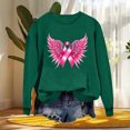 thumbnail image 1 of Craaazy Sweatshirts For Women Breast Cancer Awareness Sweatshirts Ribbon Print Casual Long Sleeve Shirts Gifts For Women, 1 of 5