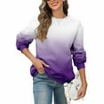 thumbnail image 1 of Craaazy Sweatshirts For Women Tie Dye Gradient Fashion Printed Loose Long Sleeve Blouse Crew Neck Sweatshirts Fall Winter Pullover Tops Gifts, 1 of 5