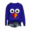 thumbnail image 1 of Craaazy Thanksgiving Shirts For Women Fashion Fall Crew Neck Long Sleeve Sweatshirts Cute Chicks Graphic Pullover Tops Womens Tops, 1 of 3