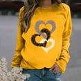 thumbnail image 1 of Craaazy Valentine Long Sleeve Tops for Women Love Heart Graphic Round Neck Shirt Gifts, 1 of 4