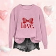 thumbnail image 1 of Craaazy Valentines Day Long Sleeve Shirts for Women Heart Prints Loose Top Show Your Love Gifts, 1 of 4