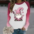 thumbnail image 1 of Craaazy Valentines Shirts Women's Casual Heart Printed Crew Neck Love Prints Long Sleeve Tops Gifts, 1 of 5