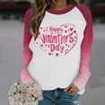 thumbnail image 1 of Craaazy Valentines Shirts Women's Casual Heart Printed Crew Neck Love Prints Long Sleeve Tops Gifts, 1 of 5