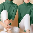 thumbnail image 1 of Craaazy Women Sweaters Solid Color Soft Turtleneck Sweater Long Sleeve Knit Slim Fit Thermal Tops Gifts for Women, 1 of 5