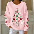 thumbnail image 1 of Craaazy Women's Casual Christmas Crew Neck Long Sleeve Pullover Tops Fashion Fall Winter Sweatshirts Comfortable Blouses Gifts, 1 of 3