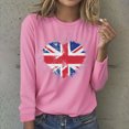 thumbnail image 1 of Craaazy Women's Casual Fashions Printed Color Long Sleeve Blouse Round Neck T-Shirts Gifts For Women, 1 of 3