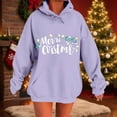 thumbnail image 1 of Craaazy Women's Christmas Printed Long Sleeved Hooded Top with Pockets Gifts, 1 of 5
