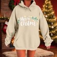 thumbnail image 1 of Craaazy Women's Christmas Printed Long Sleeved Hooded Top with Pockets Gifts, 1 of 5