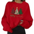 thumbnail image 1 of Craaazy Women's Christmas Shirt Long Sleeve Merry Christmas Sweatshirts Casual Pullover Tops Gifts, 1 of 8