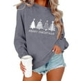 thumbnail image 1 of Craaazy Women's Christmas Shirt Long Sleeve Merry Christmas Sweatshirts Casual Pullover Tops Gifts, 1 of 6