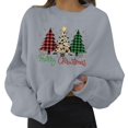 thumbnail image 1 of Craaazy Women's Christmas Shirt Long Sleeve Merry Christmas Sweatshirts Casual Pullover Tops Gifts, 1 of 8