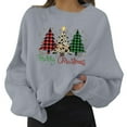 thumbnail image 1 of Craaazy Women's Christmas Shirt Long Sleeve Merry Christmas Sweatshirts Casual Pullover Tops Gifts, 1 of 8