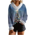 thumbnail image 1 of Craaazy Women's Christmas Sweatshirt Funny Print Long Sleeve V Neck Fall Winter Xmas Tops Gifts, 1 of 7