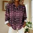thumbnail image 1 of Craaazy Women's Cozy Button Down Shirts Casual Lapel Long Sleeve Tops Gifts, 1 of 5