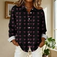 thumbnail image 1 of Craaazy Women's Cozy Button Down Shirts Casual Lapel Long Sleeve Tops Gifts, 1 of 5
