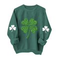 thumbnail image 1 of Craaazy Women's Crewneck Long Sleeve Sweatshirts St. Patrick's Clothes Gifts, 1 of 6