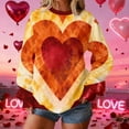 thumbnail image 1 of Craaazy Women's Cute Valentines Day Tops Loose Crew Neck Long Sleeve T-Shirts, 1 of 9