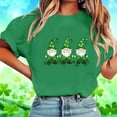 thumbnail image 1 of Craaazy Women's Fashion Casual St. Patrick's Day Print Shirts Round Neck Short Sleeve T-Shirts Gifts, 1 of 5