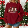 thumbnail image 1 of Craaazy Women's Funny Christmas Printed Long Sleeved Shirt Round Neck Christmas Sweatshirt Gifts, 1 of 5