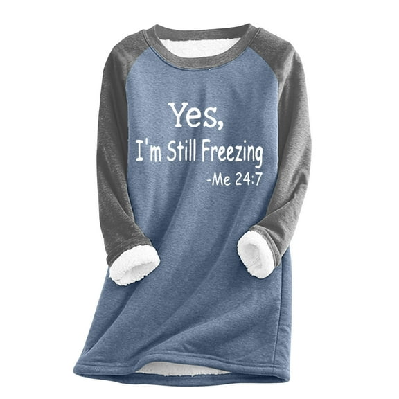 Craaazy Women's Fuzzy Lined Long Sleeve Shirts Essential for Cold Days Gifts