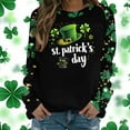 thumbnail image 1 of Craaazy Women's Long Sleeve St Patricks Day Tshirts with Green Shamrock, 1 of 5