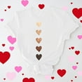 thumbnail image 1 of Craaazy Women's Pink Valentines Shirts Cute Love Heart Printed Short Sleeve Tops Gifts, 1 of 5