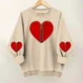 thumbnail image 1 of Craaazy Women's Plus Size Valentines Day Tops Round Neck Love Prints Long Sleeve Sweatshirts Gifts, 1 of 6