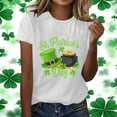 thumbnail image 1 of Craaazy Women's Printed St. Patrick's Day T-Shirt Short Sleeved Round Neck Pullover Casual Tops Gifts, 1 of 5