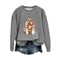 thumbnail image 1 of Craaazy Women's Round Neck Cute Paw Print Long Sleeve Shirt Casual Pullover Tops Gifts, 1 of 2
