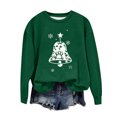 thumbnail image 1 of Craaazy Women's Round Neck Cute Paw Print Long Sleeve Shirt Casual Pullover Tops Gifts, 1 of 2